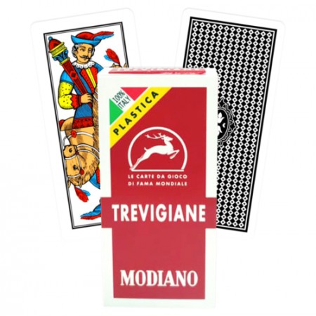 Trevigiane plastic 100% plastic Taro kortos Modiano 